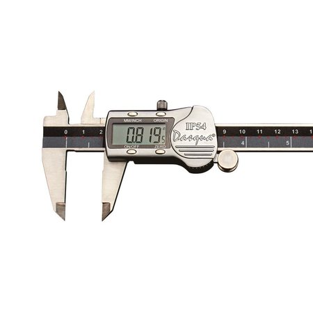 H & H Industrial Products Dasqua 0-200mm/0-8" Metal Housing Large Screen Digital Caliper 2117-9110